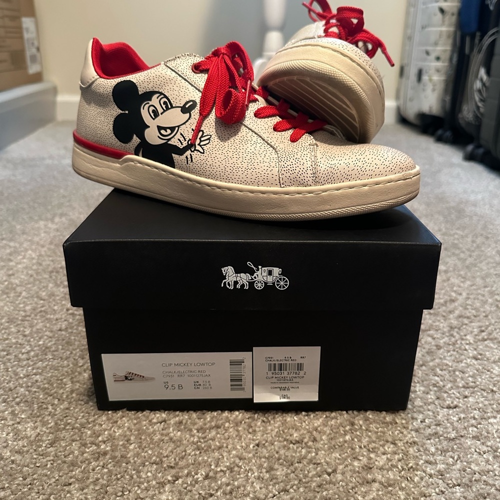 Coach Disney Mickey Mouse X Keith Haring Clip Low Top Sneaker - 9.5